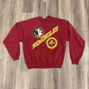 Hanes Men's Maroon Florida State Seminoles Crewneck Sweatshirt